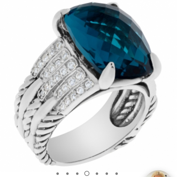 David Yurman Blue Topaz Ring - Picture 5 of 8